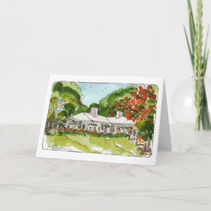 Carte de note pliée avec clé de chou