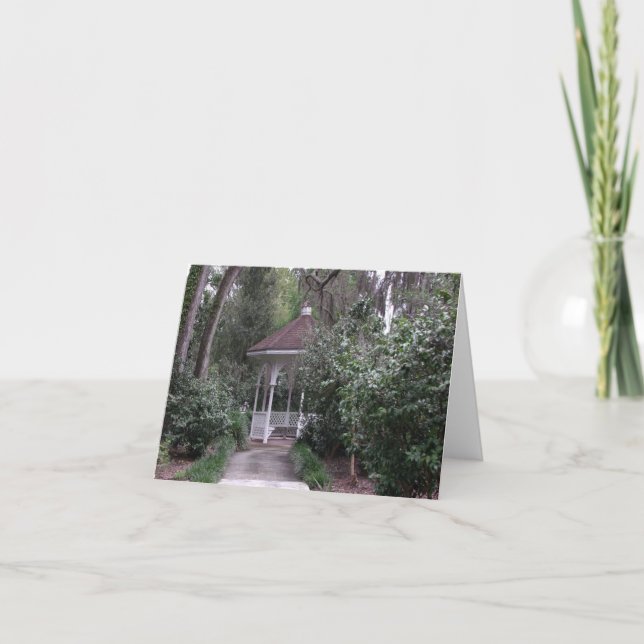 Carte de note pliée de la photo Gazebo (Devant)