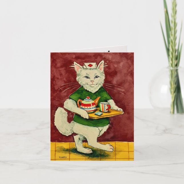 Carte de note pliée de l'infirmière (Devant)