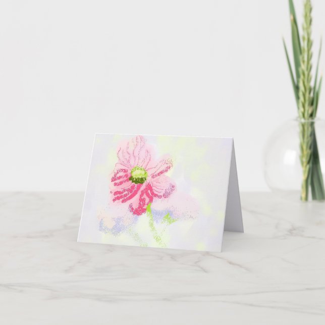 Carte de note pliée : Fleur de naissance d'octobre (Devant)
