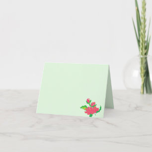 Carte de note pliée : Fleur japonaise