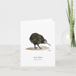 Carte de note pliée Kiwi Bird