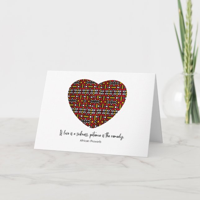 Carte de note pliée Proverbe Africain (Devant)