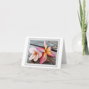 Carte de note Plumeria fleuris