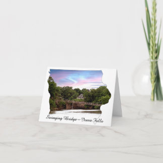 Carte de note - Pont pivotant, Chutes Iowa, Iowa