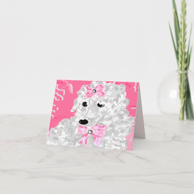 Carte de note / Poodle (Devant)