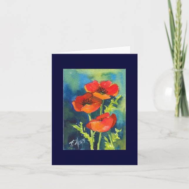Carte de note POPPY RED (Devant)