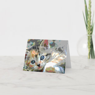 Carte de note pour chaton Abstraite
