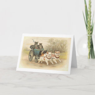 Carte de note pour chats vintages