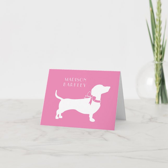 Carte de note pour Chien Chien Chien Chien Dachshu (Devant)