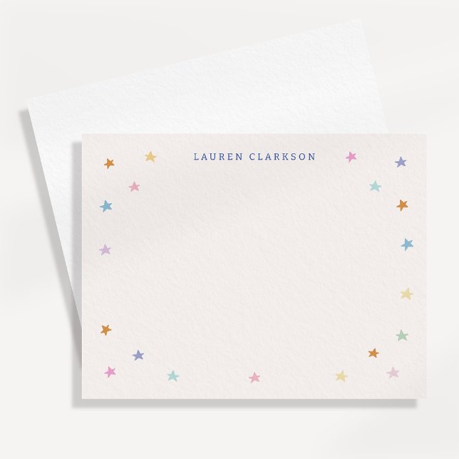 Carte de note pour enfants Pastel Stars (Créateur téléchargé)