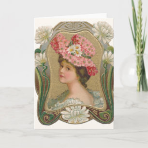 Carte de note pour femme victorienne