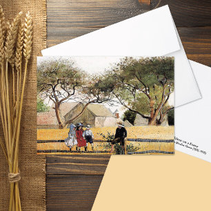 Carte de note pour les enfants sur une clôture Win