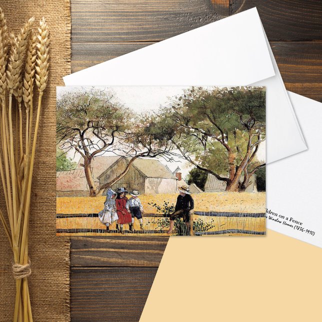 Carte de note pour les enfants sur une clôture Win (Créateur téléchargé)