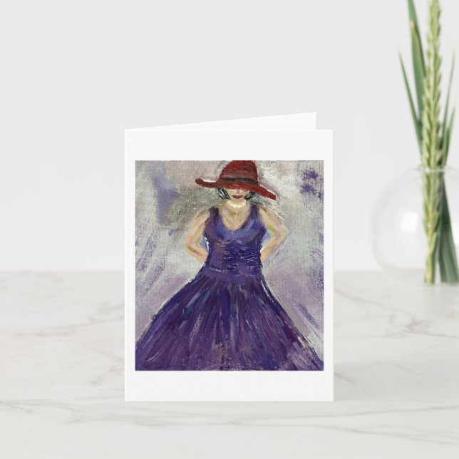 Carte de note pourpre de robe (Devant)