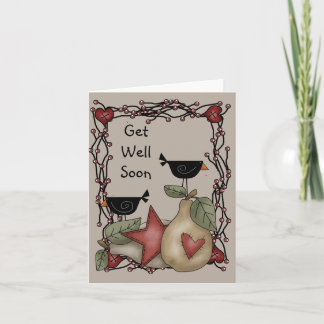 Carte de note Prim Crow Get Well Wings