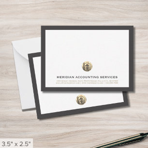 Carte de note professionnelle Gris Gold Seal