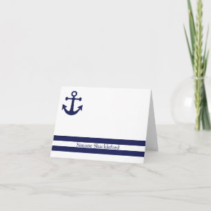 Carte de note professionnelle pour Ancres nautique