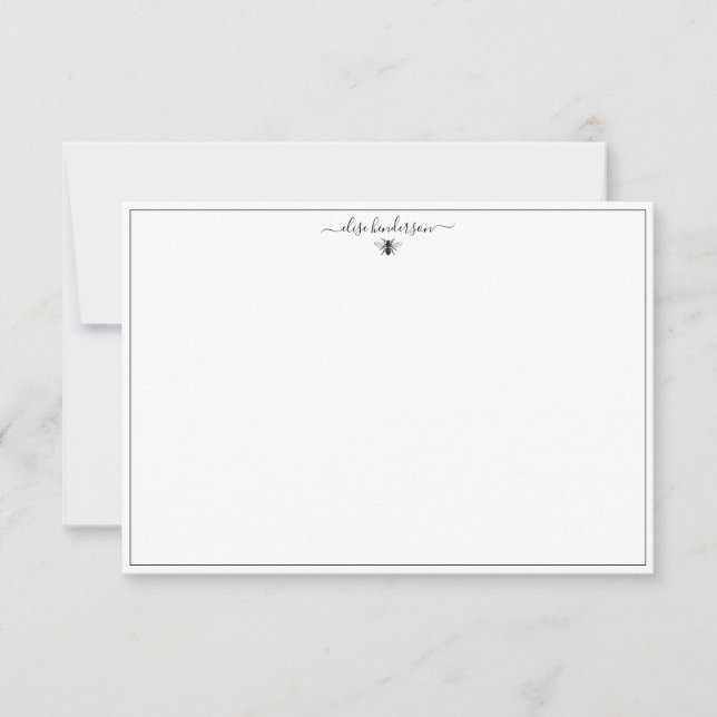 Carte de note Queen Bee Vintage personnalisée (Devant)