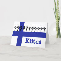 Carte de note Remerciements finlandais