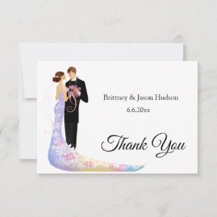 Carte de note Remerciements Plat