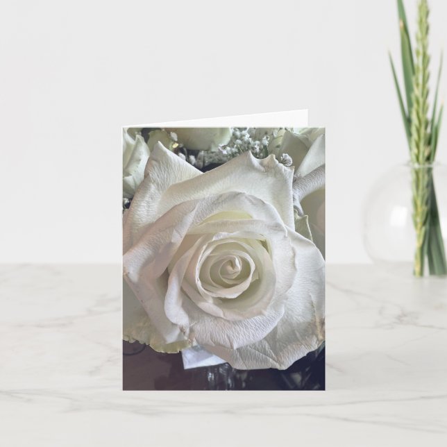 Carte de note Rose Blanche (Devant)