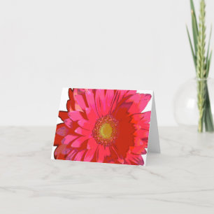 Carte de note rose de marguerite de Gerbera