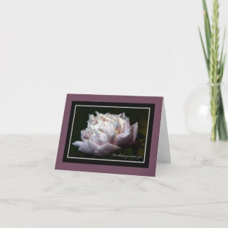 Carte de note rose de sympathie de pivoine