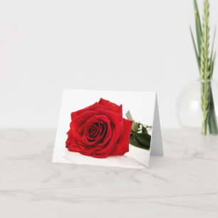 Carte de note Rose Rouge