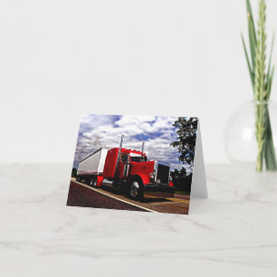 Carte de note rouge de Sensenig Peterbilt 379
