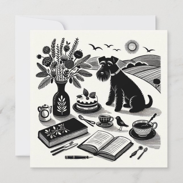 Carte de note Schnauzer moyen (Devant)