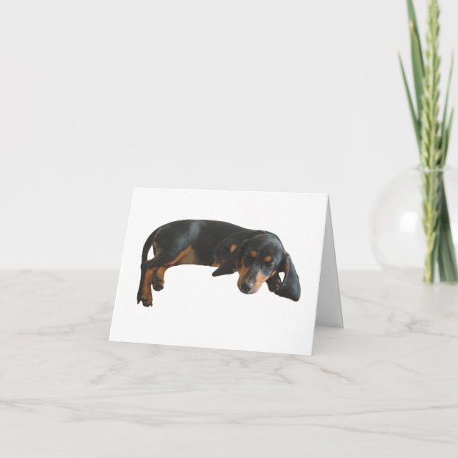 Carte de note somnolente de chiot (Devant)