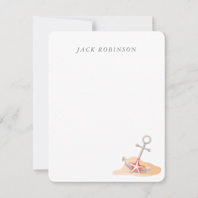 Carte de note Starfish pour Ancres nautiques perso (Devant)