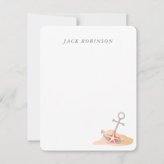 Carte de note Starfish pour Ancres nautiques perso