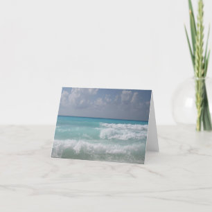 Carte de note sur la vague de Cancun