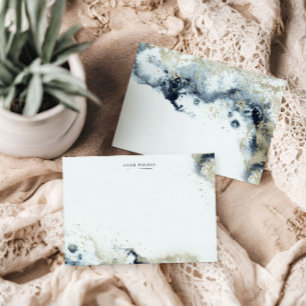 Carte de note sur les ondulations et la papeterie 