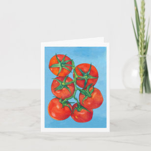 Carte de note sur les tomates rouges