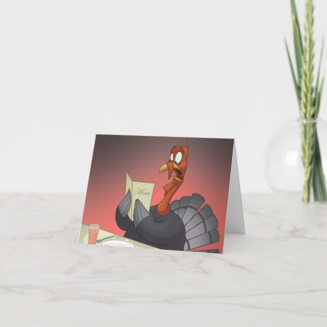 Carte de note Thanksgiving Turkey (Devant)