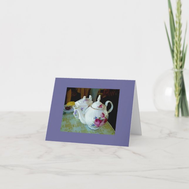 carte de note - théières anglaises (Devant)