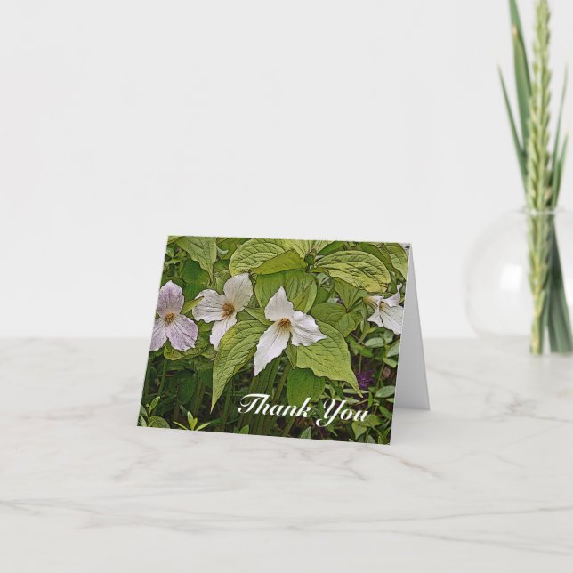 CARTE DE NOTE/TRILLIUM/PHOTOG./DIG.MANIP/EFF PAINT (Devant)