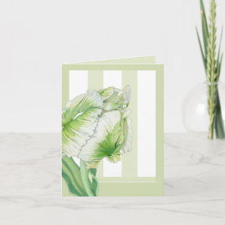 Carte de note Tulip Crème Verte