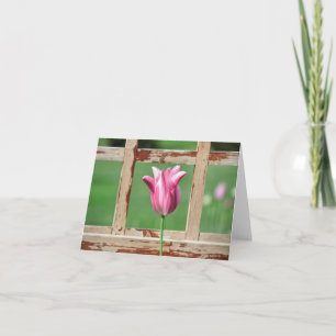 Carte de note Tulip encadrée Rustique