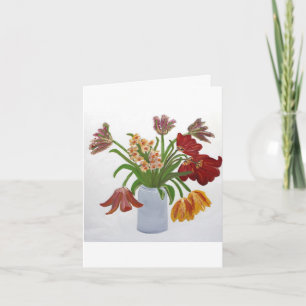 Carte de note Tulipes d'anniversaire
