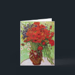 Carte de note Van Gogh Red Poppies and Daisies<br><div class="desc">Carte de note Van Gogh Red Poppies et Daises. Peinture à l'huile sur toile de 1890. Un tableau de fleurs coloré de Van Gogh, bien qu’il ne soit pas aussi célèbre que son célèbre vase de tournesols, cette oeuvre représente une autre entrée charmante dans le vaste catalogue de natures mortes...</div>