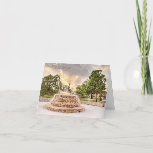 Carte de note Vander Veer Park Davenport Iowa (Devant)