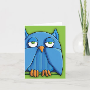 Carte de note verte Aqua Owl