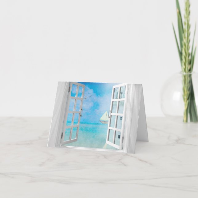 Carte de note vide de la fenêtre marine (Devant)