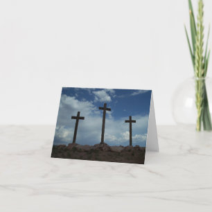 Carte de note vide de résurrection de croix de