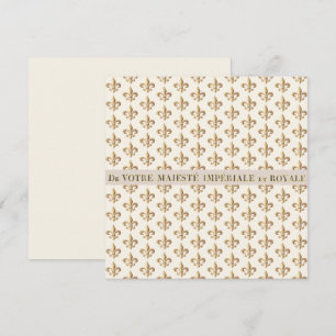 Carte de note vintage Imperial Fleur de lis