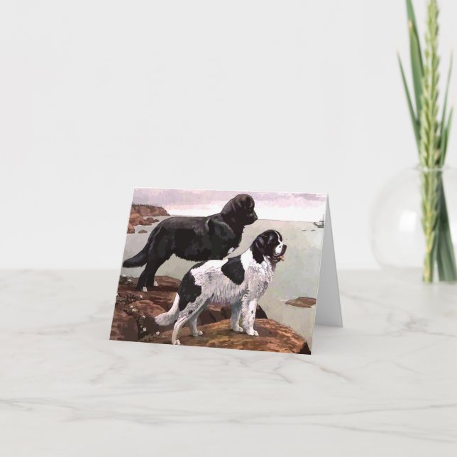 Carte de note vintage Peint Terre-Neuve (Devant)